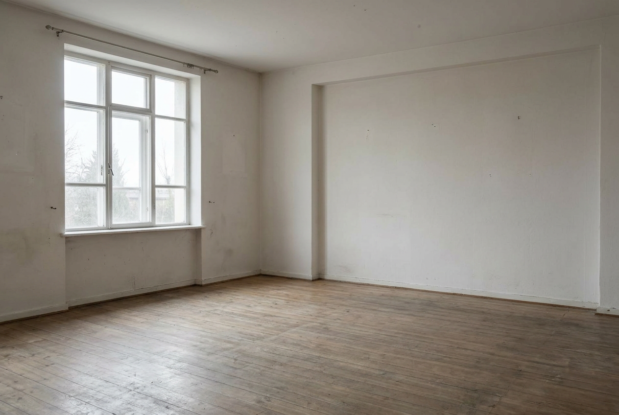 Living room restyling preview — before